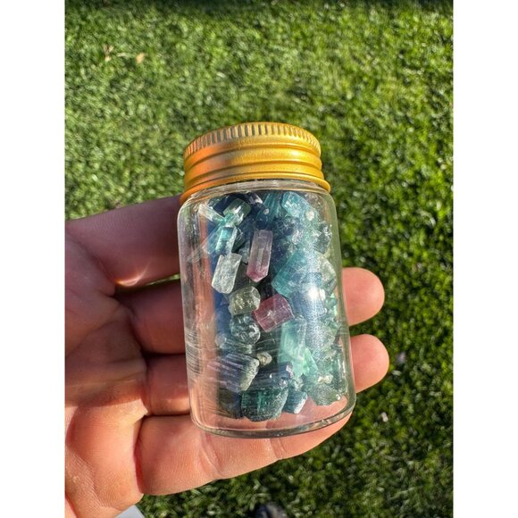 Tourmaline Crystals in Jar - 72 grams / 360 carats - Picture 3 of 10